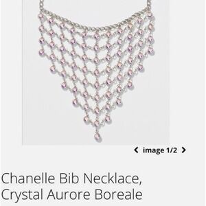 Touchstone Crystal by Swarovski‎ Chanelle Bib Necklace Silver